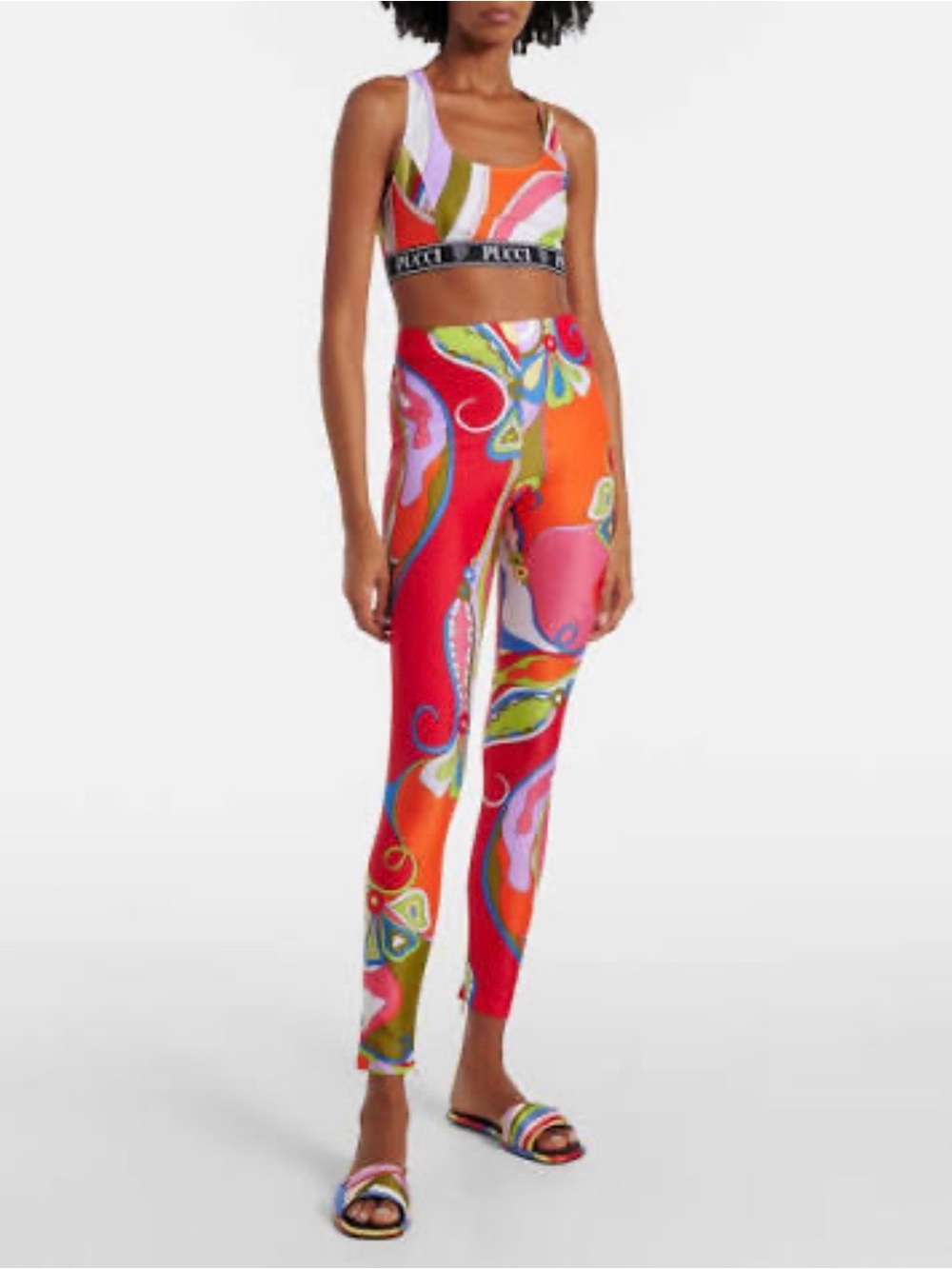 Pucci Inspired Colorful Psychedelic Leggings Set